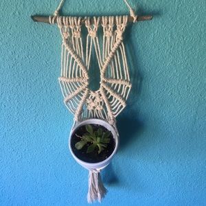 Handmade macrame plant hanger